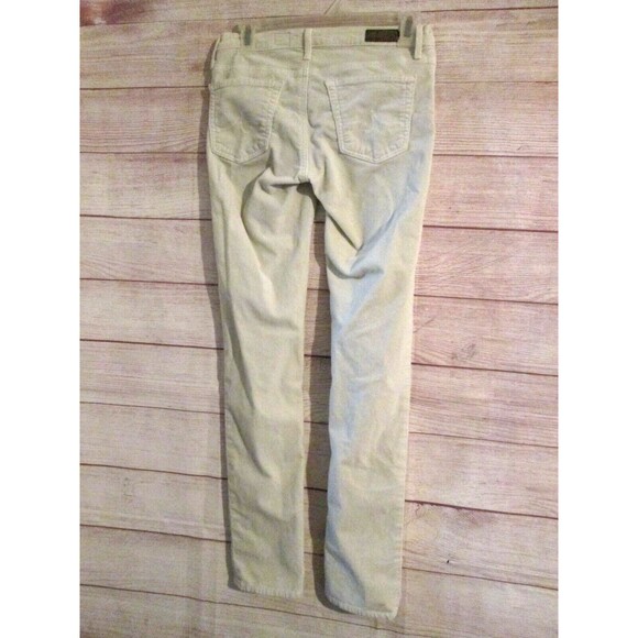 Ag Adriano Goldschmied  Corduroy the Stilt Cigarette Pants Size 26 Ivory Solid - Picture 4 of 9